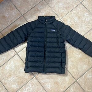 Patagonia Black Down Puffer Sweater Shell Jacket Girls 12